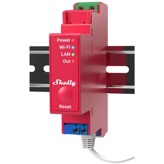 Shelly Relais "Pro 1PM" WLAN LAN Max. 16A 1 Kanal 1 Phase BT Messfunktion DIN-Rail