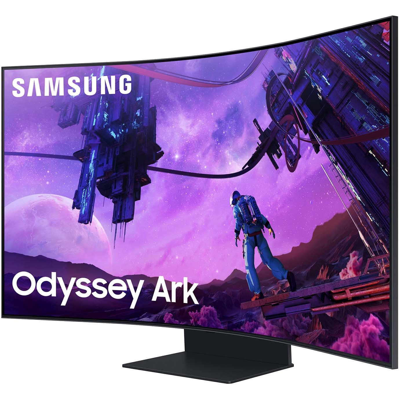 138cm/55'' (3840x2160) Samsung Odyssey Ark S55BG970NU 16:9 1ms 4xHDMI Pivot Speaker 4K 165Hz Curved Gaming Black