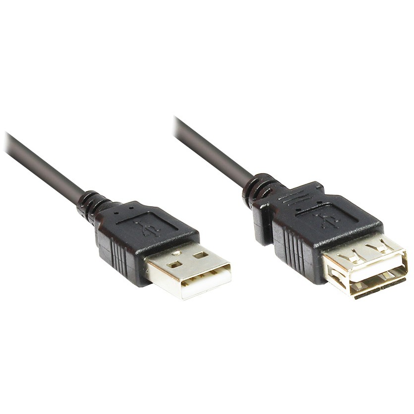 GoodConnections USB-A 2.0 (ST-BU) 1,8m Verlängerungskabel Schwarz