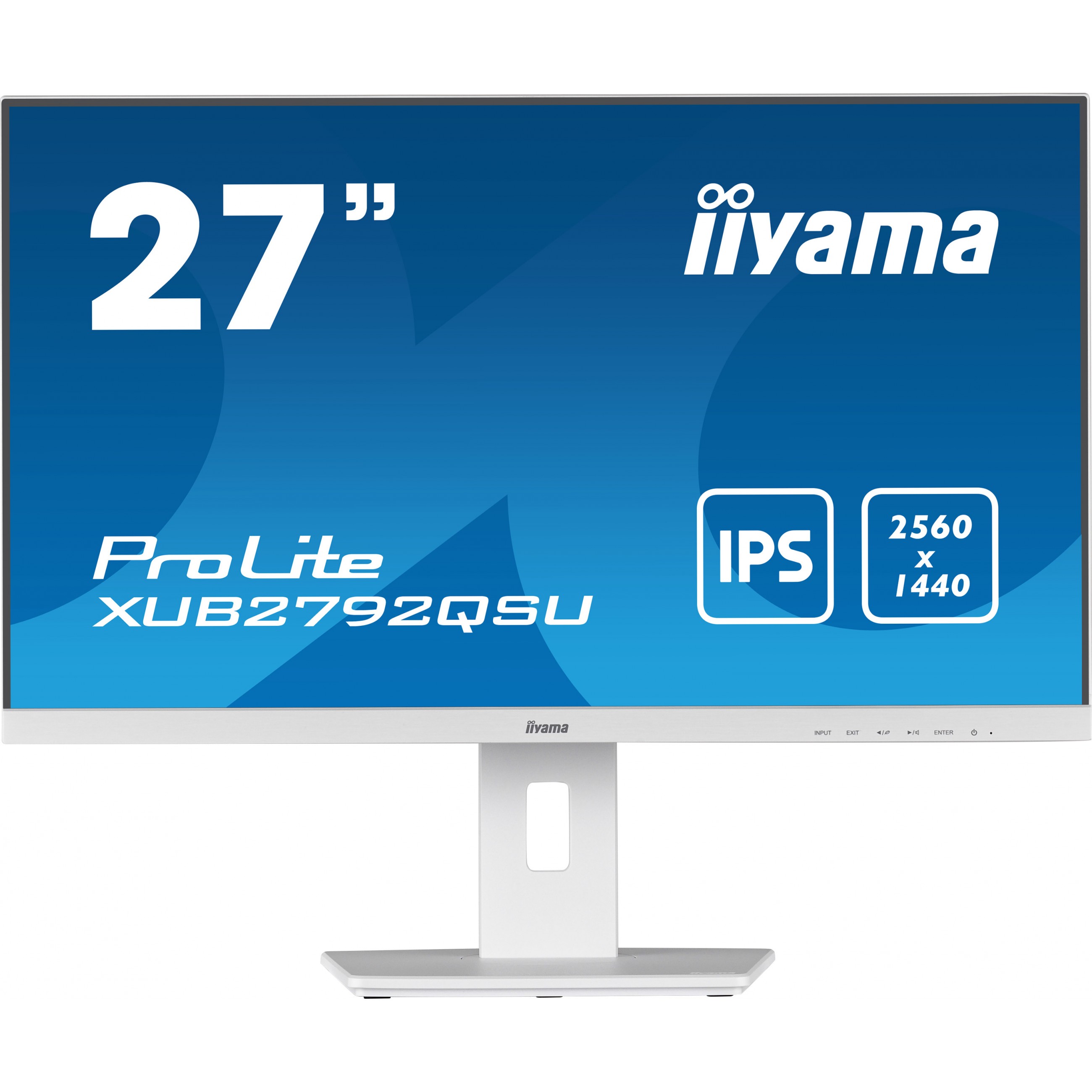 68,5cm/27'' (2560x1440) Iiyama XUB2792QSU-W5 27W LCD Business WQHD 5ms HDMI DP 2x USB IPS Speaker QHD White